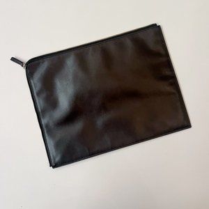 Black Leather Clutch/Folder - Oak + Fort